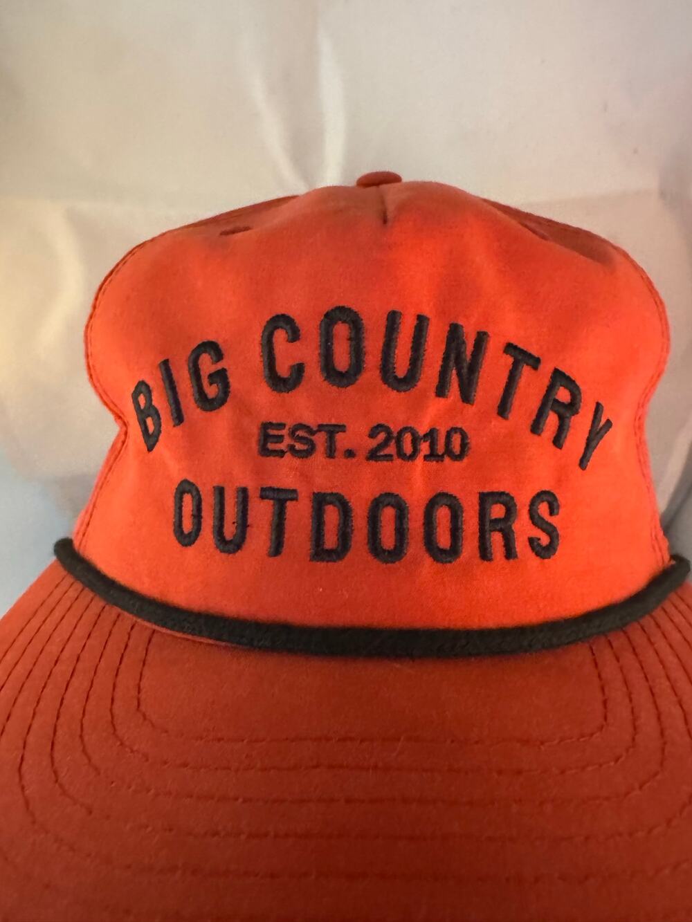 Big Country Outdoors Rope Snapback Hat Orange Hunting Cap Adjustable